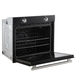 Forno Vomero 30-Inch Wall Oven, Black, 5 cu.ft Capacity, 3550 Watts Convection, Mechanical Controls, Manuel Steam Clean - BonPrix Électroménagers