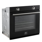 Forno Vomero 30-Inch Wall Oven, Black, 5 cu.ft Capacity, 3550 Watts Convection, Mechanical Controls, Manuel Steam Clean - BonPrix Électroménagers