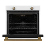 Forno Vomero 30-Inch Wall Oven, White, 5 cu.ft Capacity, 3550 Watts Convection, Mechanical Controls, Manuel Steam Clean - BonPrix Électroménagers