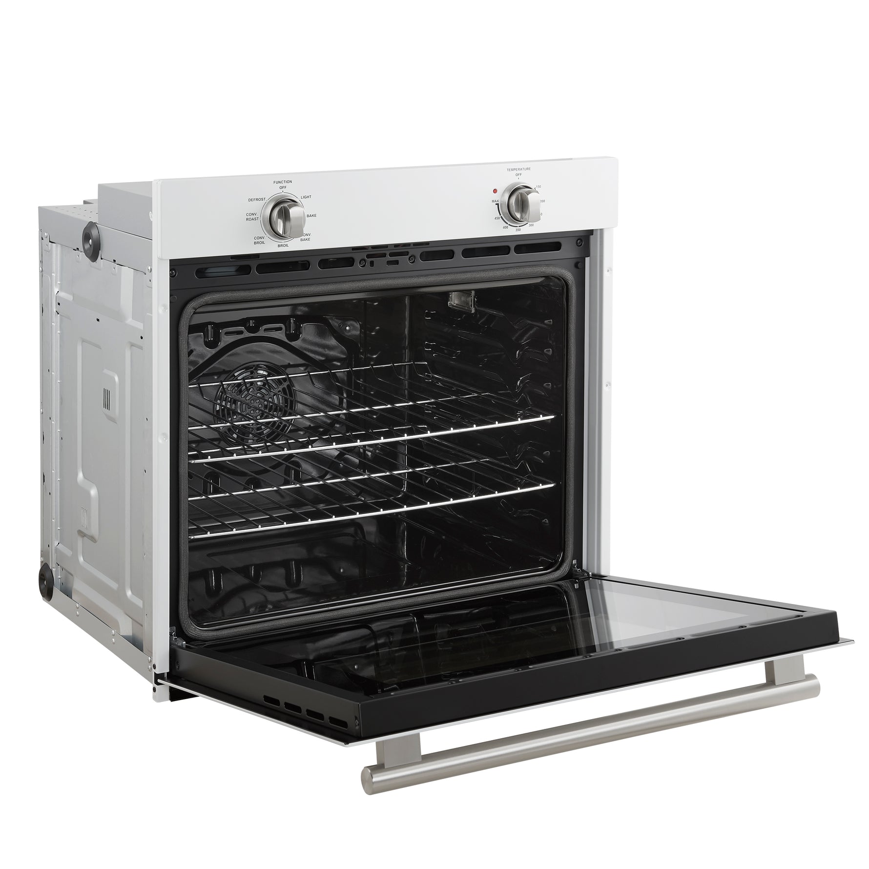 Forno Vomero 30-Inch Wall Oven, White, 5 cu.ft Capacity, 3550 Watts Convection, Mechanical Controls, Manuel Steam Clean - BonPrix Électroménagers
