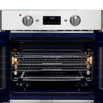Forno Gallico 30-Inch Electric French Door Wall Oven, Stainless Steel, True Convection, Air Fry, Self-Cleaning