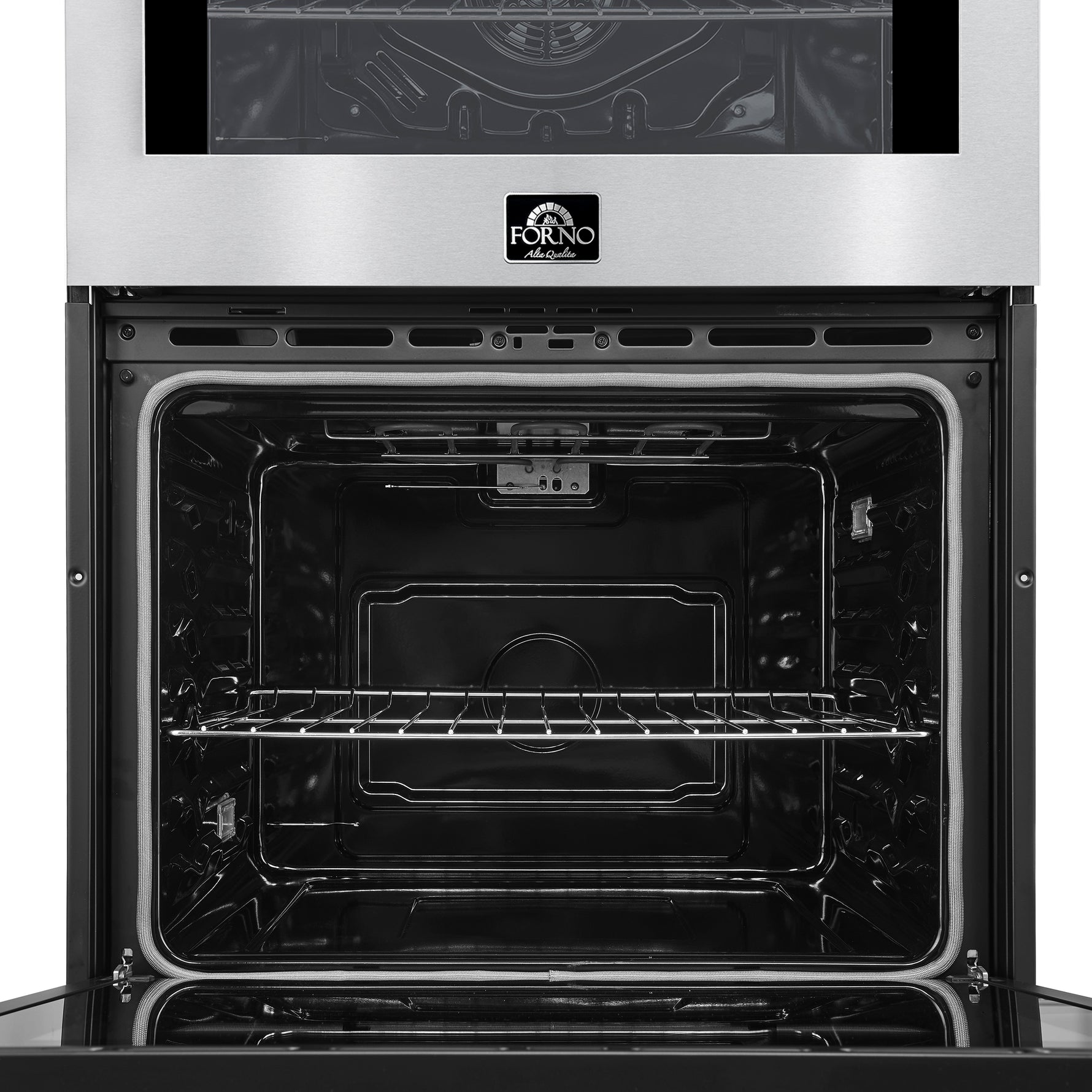 Forno Vomero 30-Inch Double Wall Oven, Stainless Steel, 10 cu.ft Total Capacity, 7100W Convection, Mechanical Controls, Self-Cleaning Function - BonPrix Électroménagers