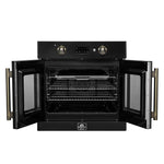 FORNO 2-Piece Kitchen Bundle - 30" Black Single Wall Oven (1333-30), 30" Black Microwave (3093-30) - BonPrix Électroménagers