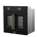 FORNO 2-Piece Kitchen Bundle - 30" Black Single Wall Oven (1333-30), 30" Black Microwave (3093-30) - BonPrix Électroménagers