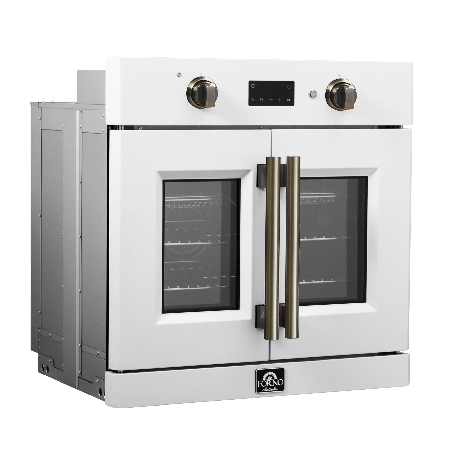 FORNO 2-Piece Kitchen Bundle - 30" White Single Wall Oven (1333-30), 30" White Microwave (3093-30) - BonPrix Électroménagers
