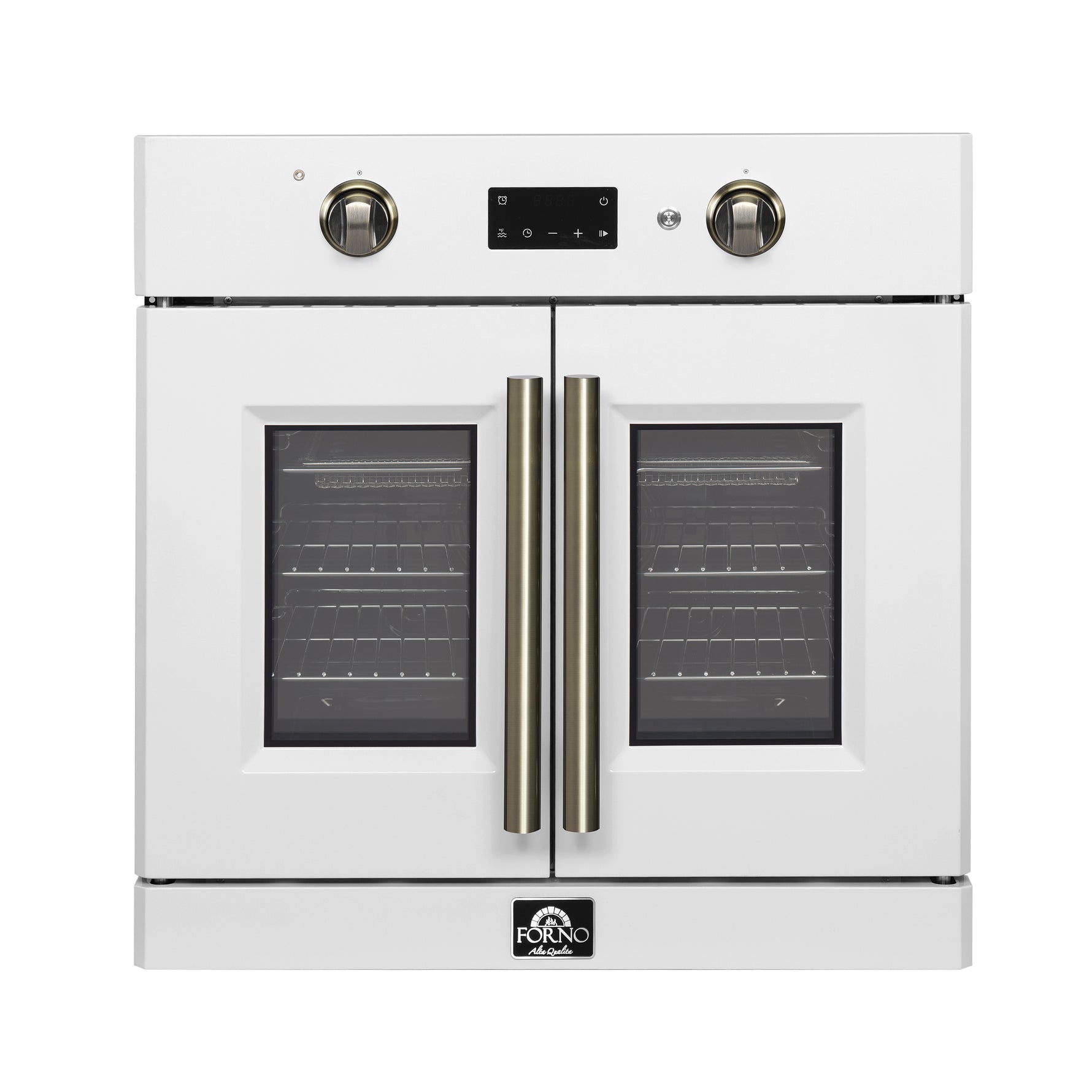 FORNO 2-Piece Kitchen Bundle - 30" White Single Wall Oven (1333-30), 30" White Microwave (3093-30) - BonPrix Électroménagers