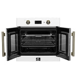 FORNO 2-Piece Kitchen Bundle - 30" White Single Wall Oven (1333-30), 30" White Microwave (3093-30) - BonPrix Électroménagers