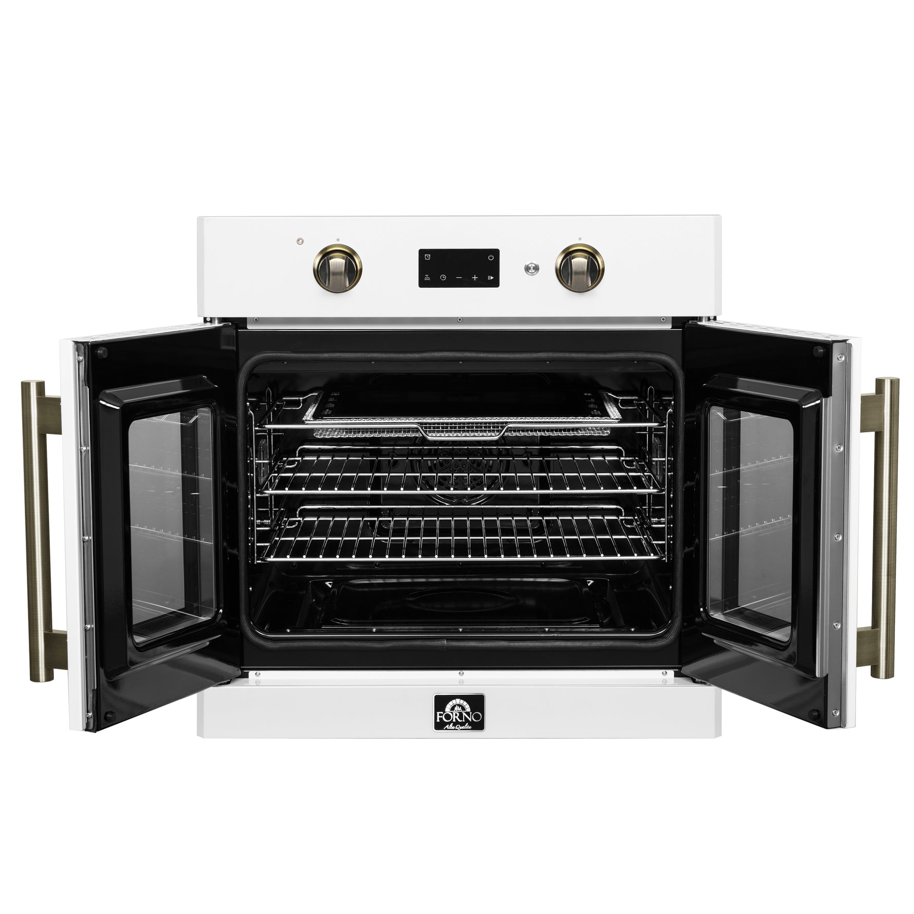 FORNO 2-Piece Kitchen Bundle - 30" White Single Wall Oven (1333-30), 30" White Microwave (3093-30) - BonPrix Électroménagers
