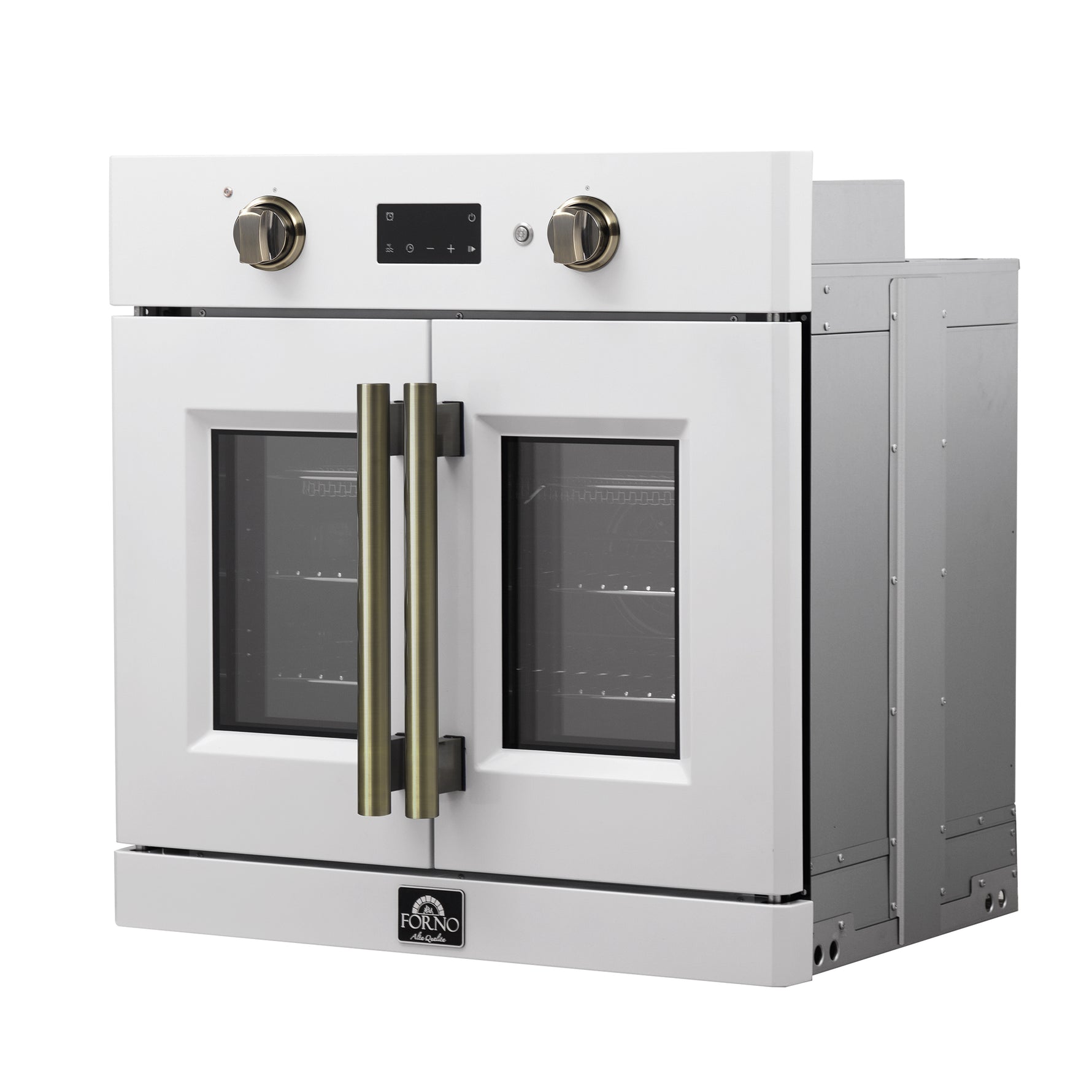 FORNO 2-Piece Kitchen Bundle - 30" White Single Wall Oven (1333-30), 30" White Microwave (3093-30) - BonPrix Électroménagers