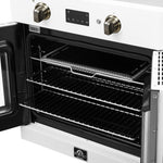 FORNO 2-Piece Kitchen Bundle - 30" White Single Wall Oven (1333-30), 30" White Microwave (3093-30) - BonPrix Électroménagers