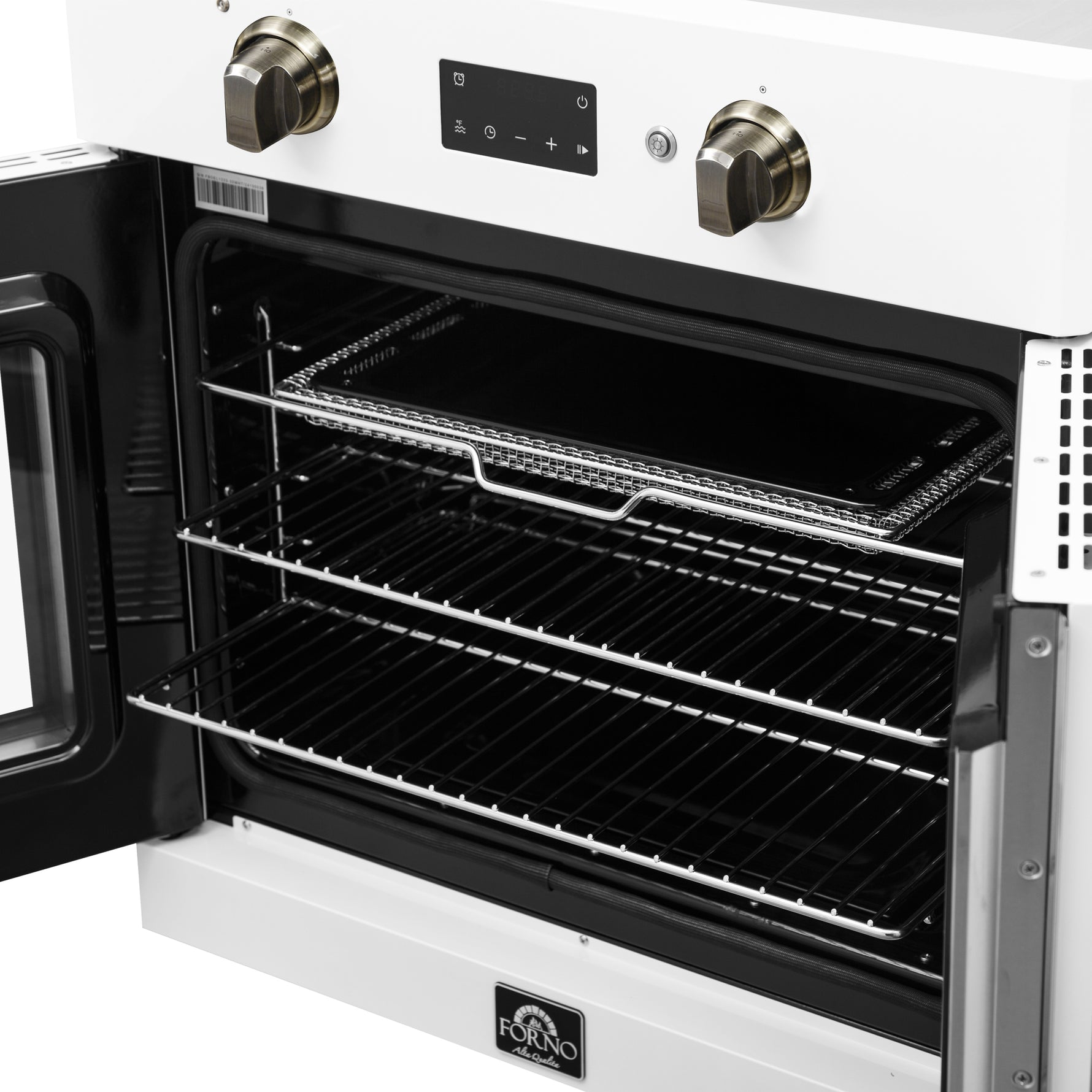 FORNO 2-Piece Kitchen Bundle - 30" White Single Wall Oven (1333-30), 30" White Microwave (3093-30) - BonPrix Électroménagers