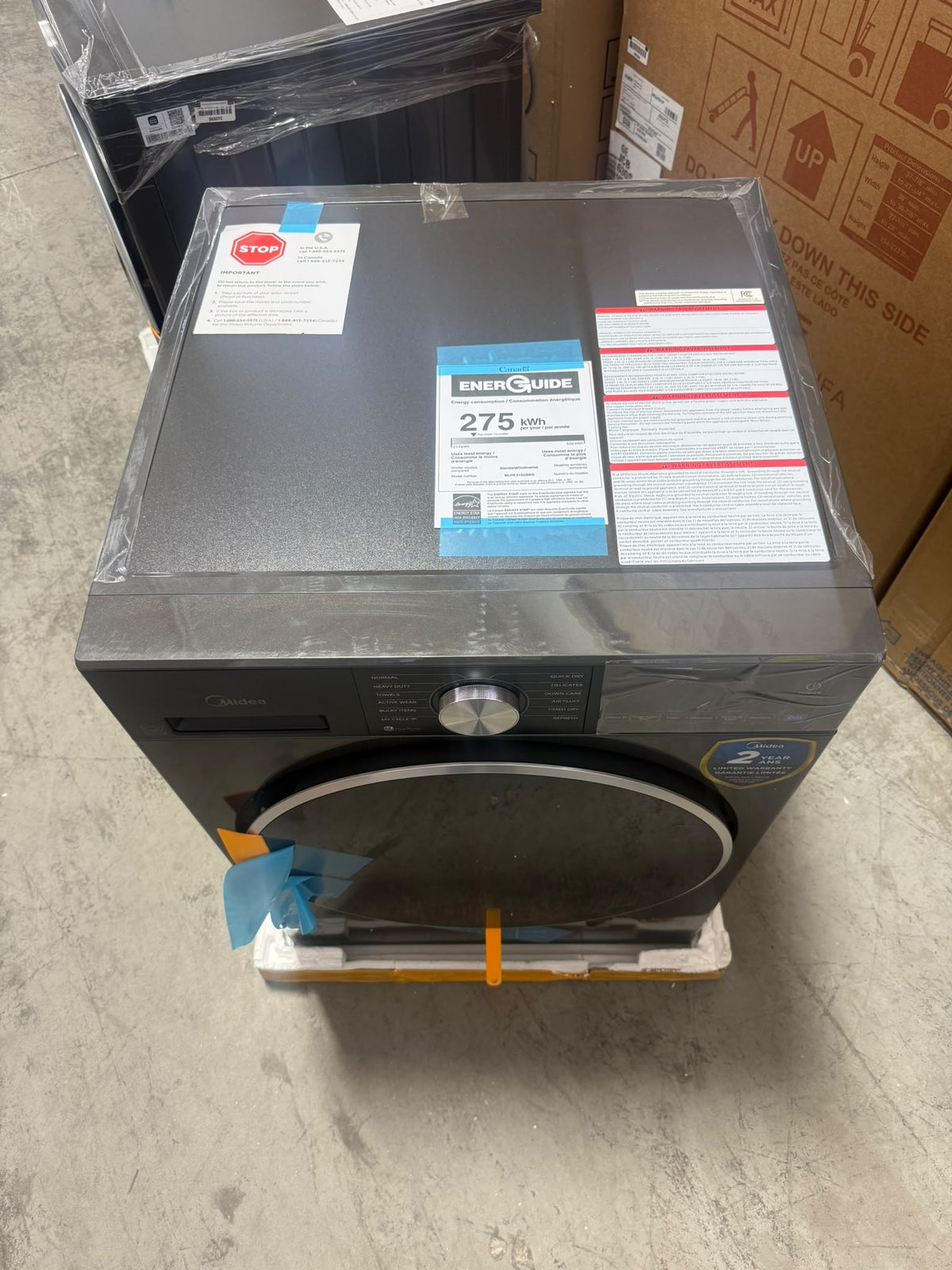 MLHE31S2BBG - DRYERS - Midea - Electric - Graphite Steel - Open Box