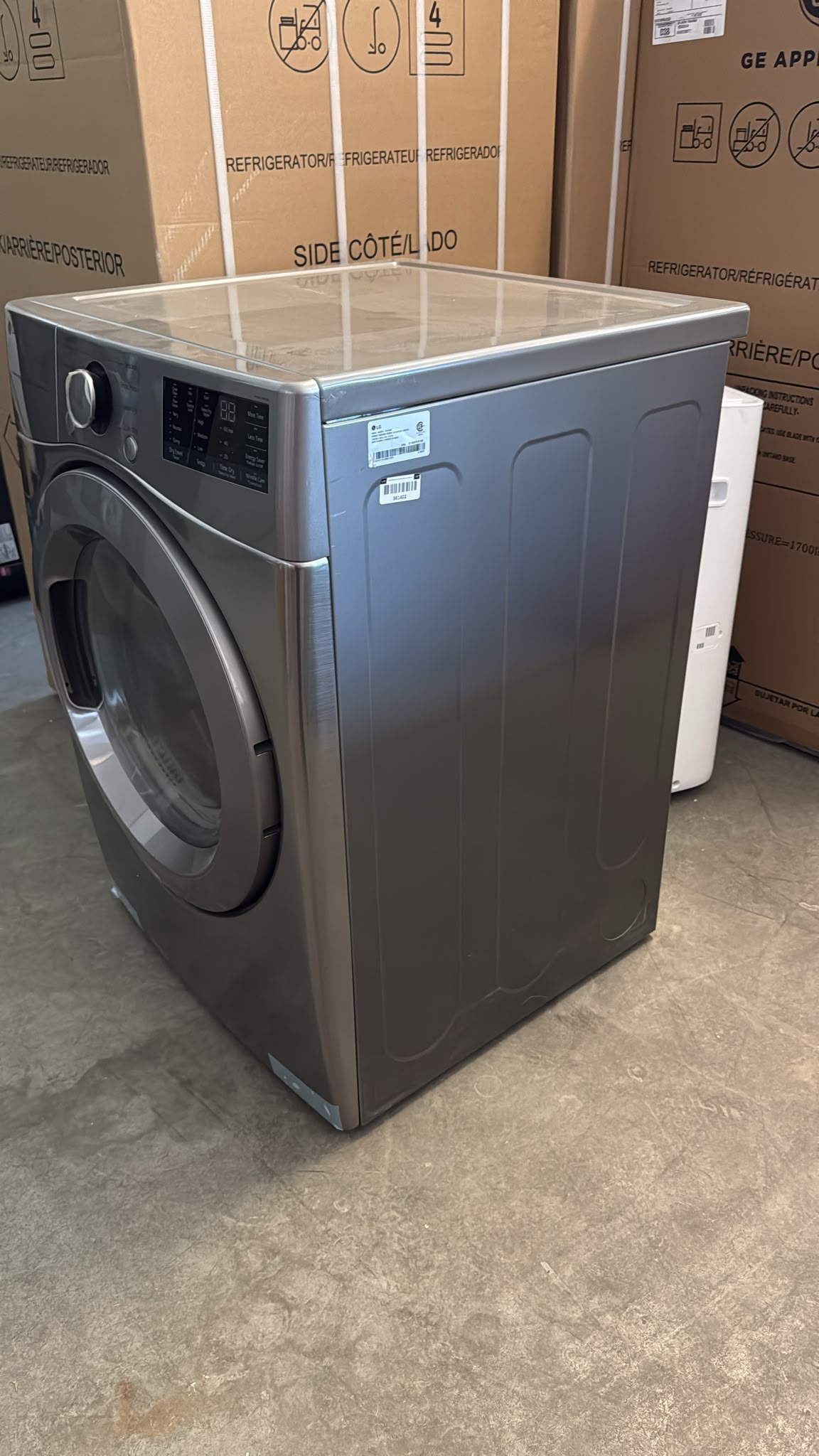 DLE3400V - SÉCHEUSES - LG - Électrique - Acier inoxydable Noir - Boîte Ouverte