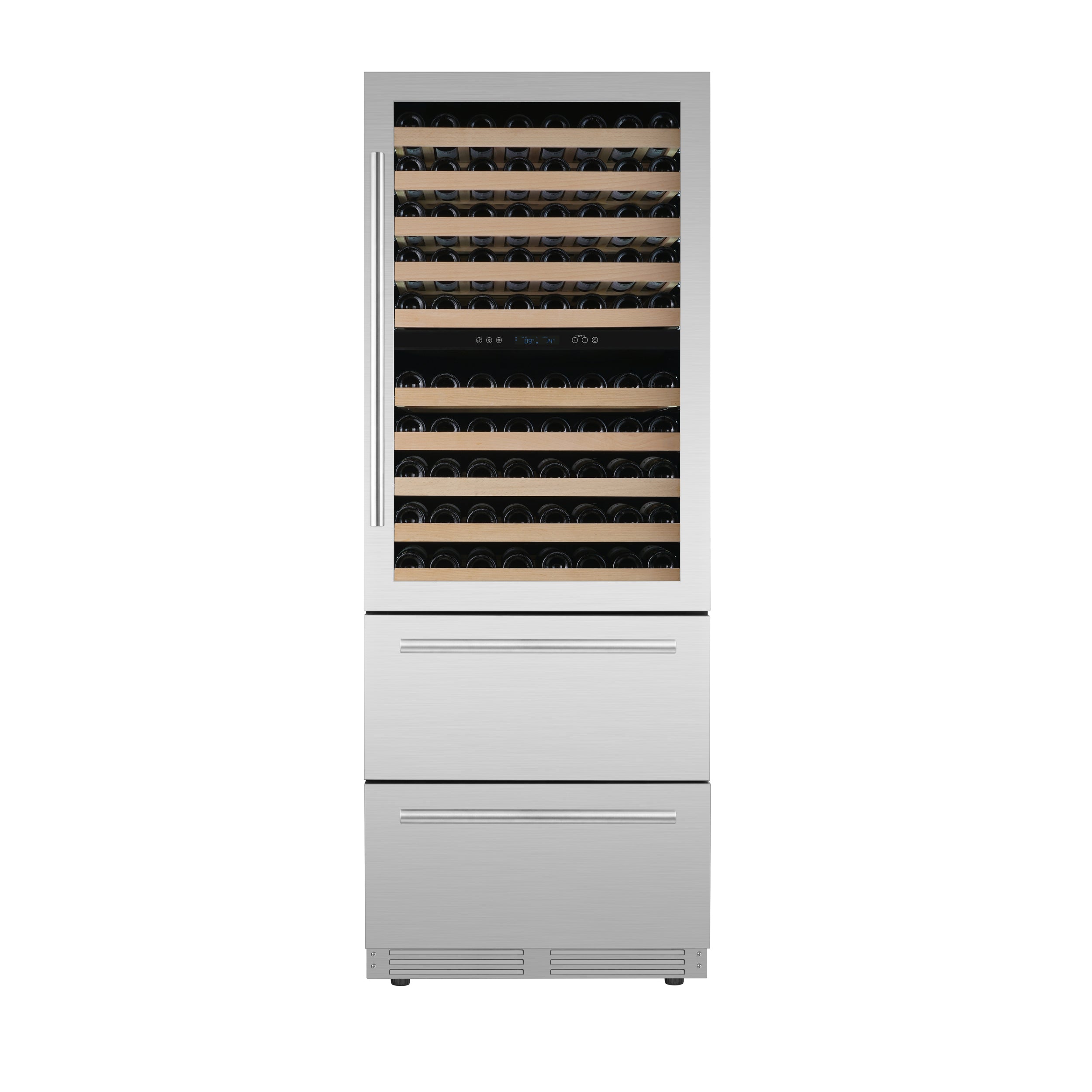 Forno Celano 30-Inch Dual Zone Wine Cooler and Beverage Cooler, 21.3 cu.ft, Stainless Steel - BonPrix Électroménagers