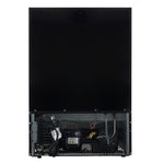 Forno Bacchino 24 Inch Wine Cooler, Black with Antique Brass Handles, with LED Lighting, Triple Glass Door, 51 Bottle Capacity, Built-In or Freestanding - BonPrix Électroménagers