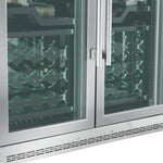 FORNO Abruzzo 48-Inch Dual Zones Wine Cellar, 102 Bottles, 24 cu. ft., Green Acrylic Holders & Black Shelves - BonPrix Électroménagers