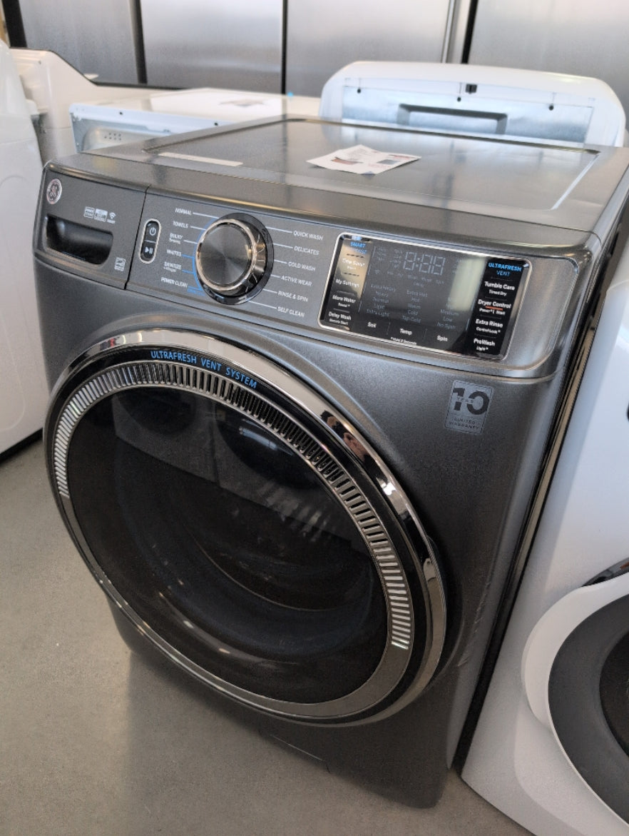 GFW655SPVDS - WASHERS - GE - Front Loading - Carbon Graphite - Open Box - BonPrix Électroménagers