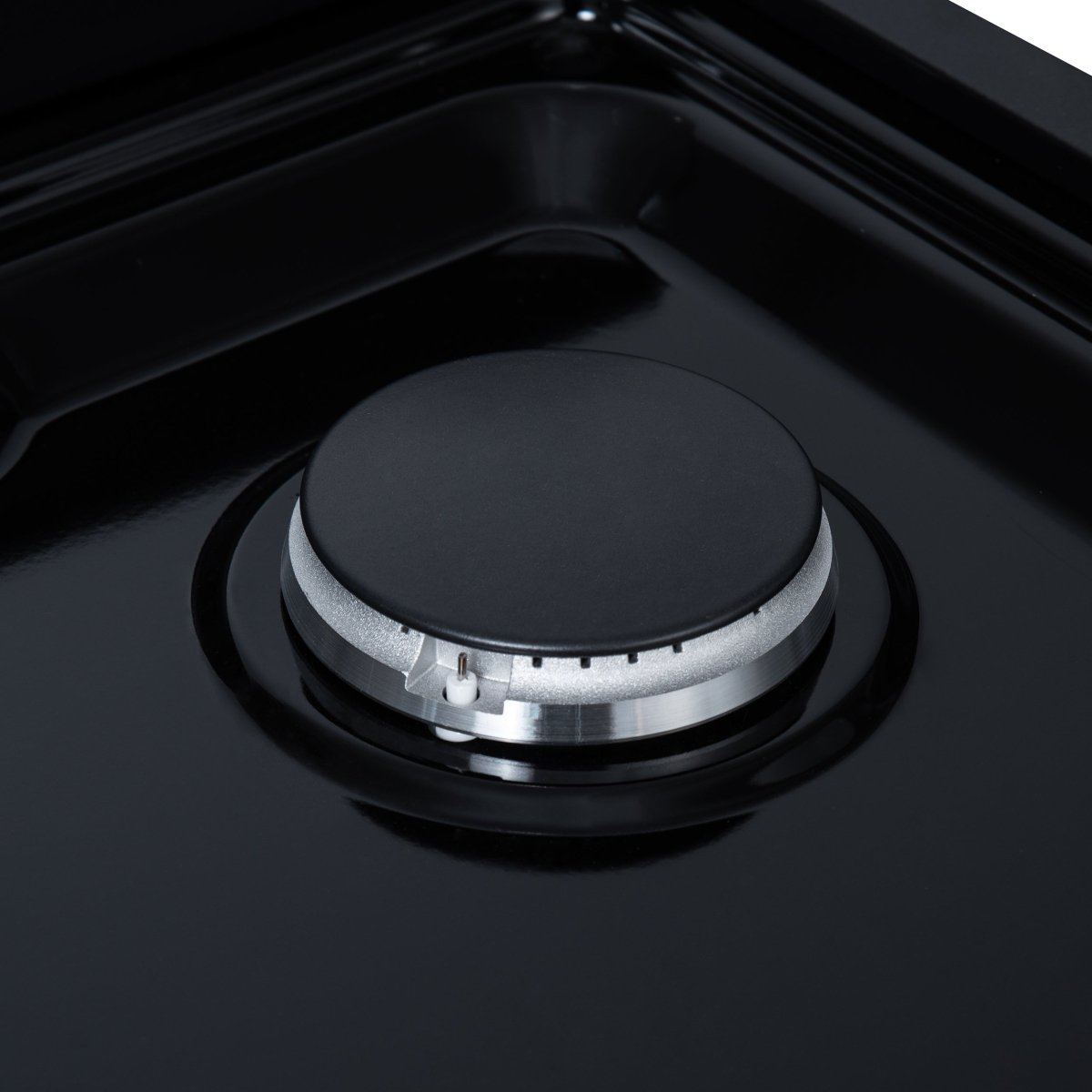 Ambassador 36" Gas Cooktop in Black, 6 Sealed burners, 71,000 BTU Output, 1 Antique Brass Dual-Ring Burner, Continuous Cast Iron Grates - BonPrix Électroménagers