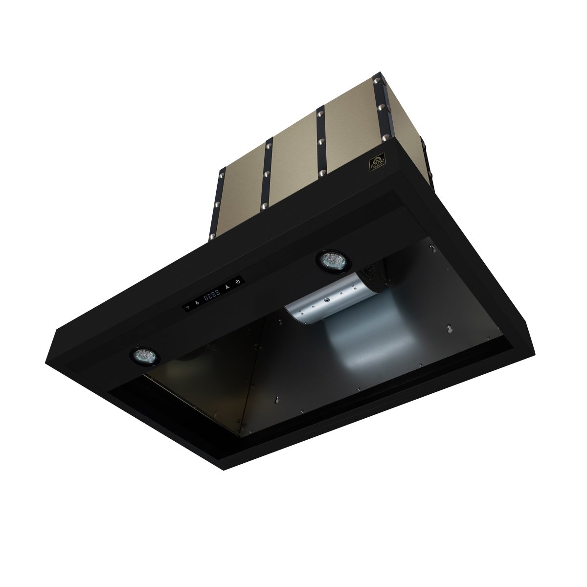 Ambassador 36" Range Hood in Black with 427 CFM, 3 speeds, Dishwasher safe Baffle filters, LED Lights and Remote Control - BonPrix Électroménagers