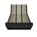 Ambassador 36" Range Hood in Black with 427 CFM, 3 speeds, Dishwasher safe Baffle filters, LED Lights and Remote Control - BonPrix Électroménagers