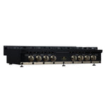 Ambassador 48" Gas Cooktop in Black, 8 Sealed burners, 94,000 BUT Output, 2 Antique Brass Dual-Ring Burners, Continuous Cast Iron Grates - BonPrix Électroménagers