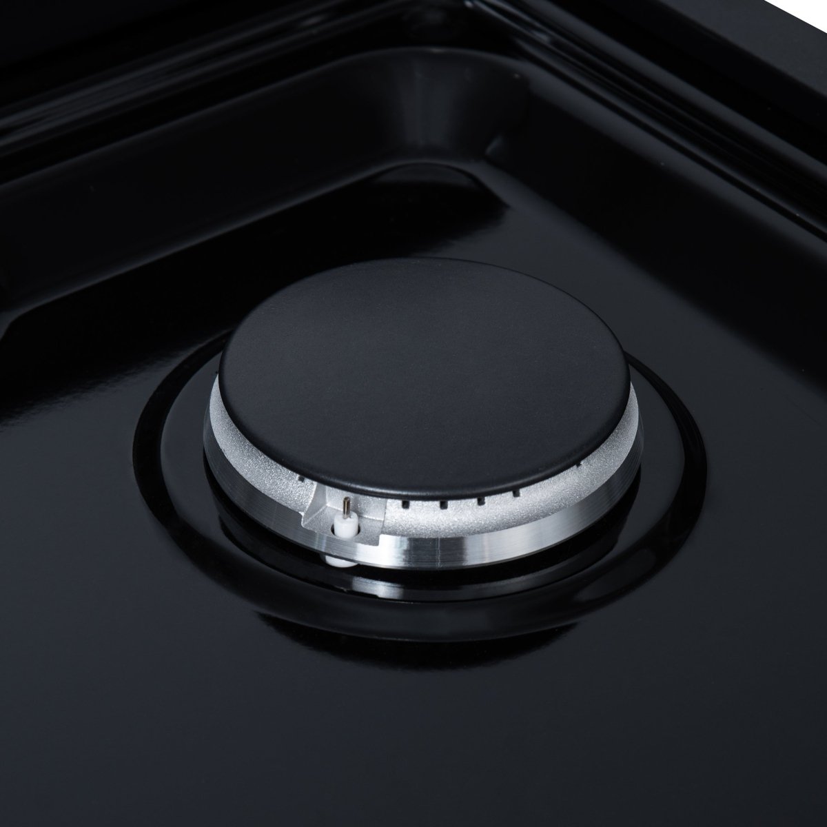 Ambassador 48" Gas Cooktop in Black, 8 Sealed burners, 94,000 BUT Output, 2 Antique Brass Dual-Ring Burners, Continuous Cast Iron Grates - BonPrix Électroménagers