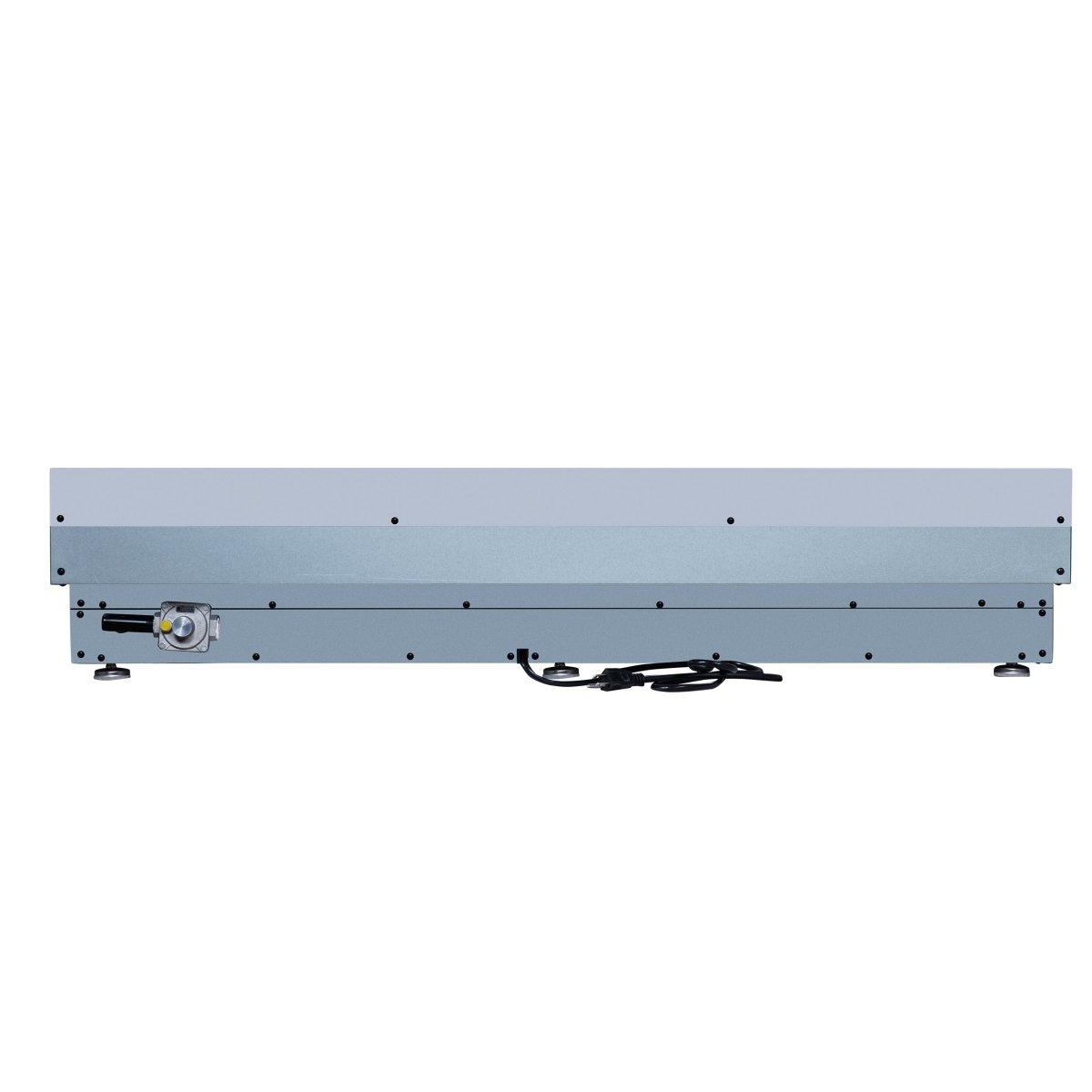 Ambassador 48" Gas Cooktop in White, 8 Sealed burners, 94,000 BUT Output, 2 Antique Brass Dual-Ring Burners, Continuous Cast Iron Grates - BonPrix Électroménagers
