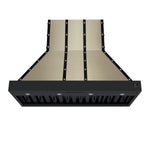 Ambassador 48" Range Hood in Black with 304 CFM, 3 speeds, Dishwasher safe Baffle filters, LED Lights and Remote Control - BonPrix Électroménagers