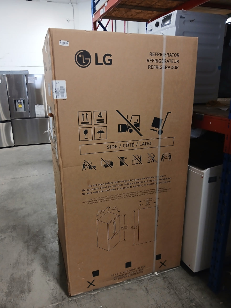 LCFS22EXS - REFRIGERATORS - LG - French 3-Door - Stainless Steel - Open Box - BonPrix Électroménagers