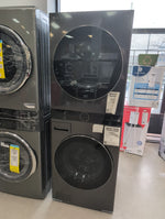 WKEX200HBA - LAUNDRY CENTERS - LG - Stacked Washer/Dryer - Electric - Black Stainless Steel - Open Box - BonPrix Électroménagers
