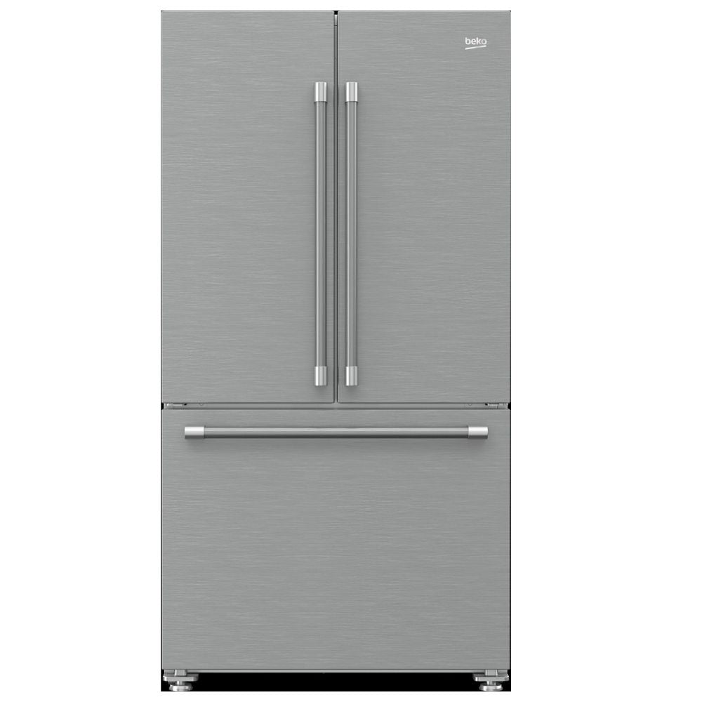 BFFD3624ZSS - REFRIGERATORS - Beko - French 3 - Door - Stainless Steel - Open Box - BonPrix Électroménagers