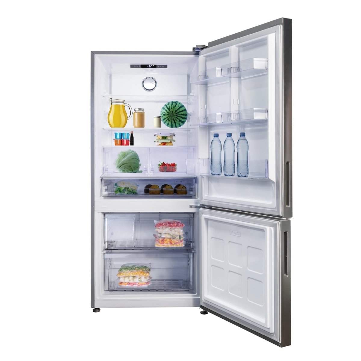 BRFB21612SS - REFRIGERATORS - Blomberg - Bottom Freezer - Stainless Steel - Open Box - BonPrix Électroménagers