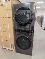 WKEX300HBA - LAVEUSE SÉCHEUSE SUPERPOSÉES - LG - Laveuse/Sécheuse Superposées - Électrique - Acier inoxydable noir - Boîte Ouverte