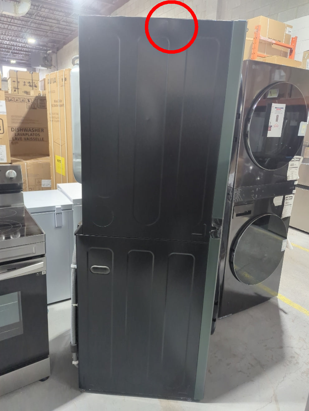 WKEX200HGA - LAUNDRY CENTERS - LG - Stacked Washer/Dryer - Electric - Nature Green  - Open Box - BonPrix Électroménagers