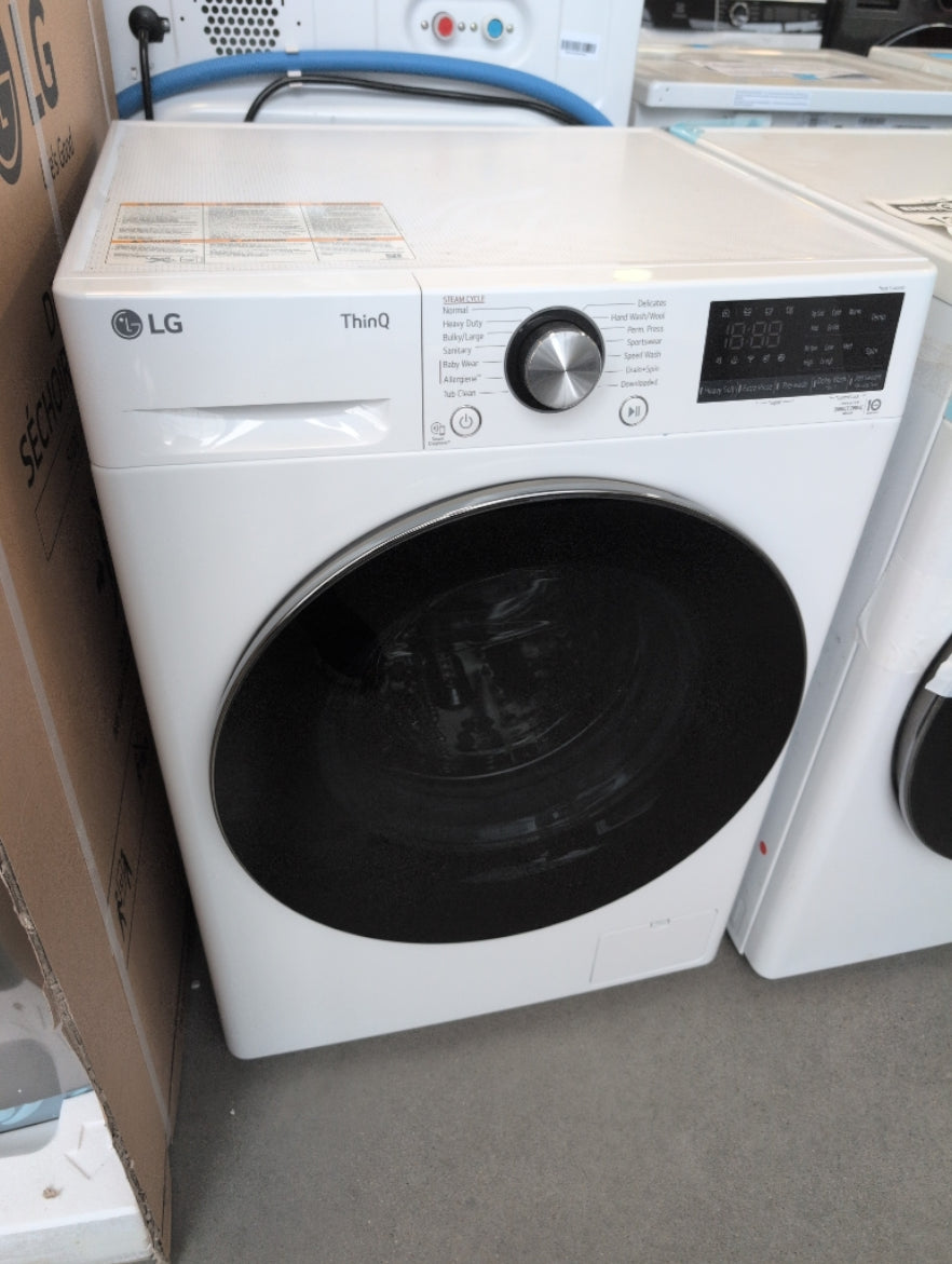 WM1455HWA - WASHERS - LG - Front Loading - White - Open Box - BonPrix Électroménagers