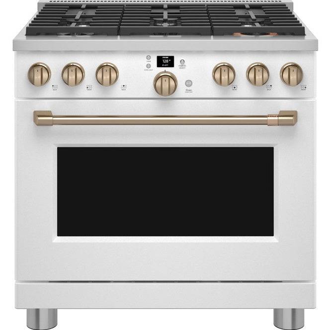 CGY366P4TW2 - RANGES - Café - Gas - White - Open Box - BonPrix Électroménagers