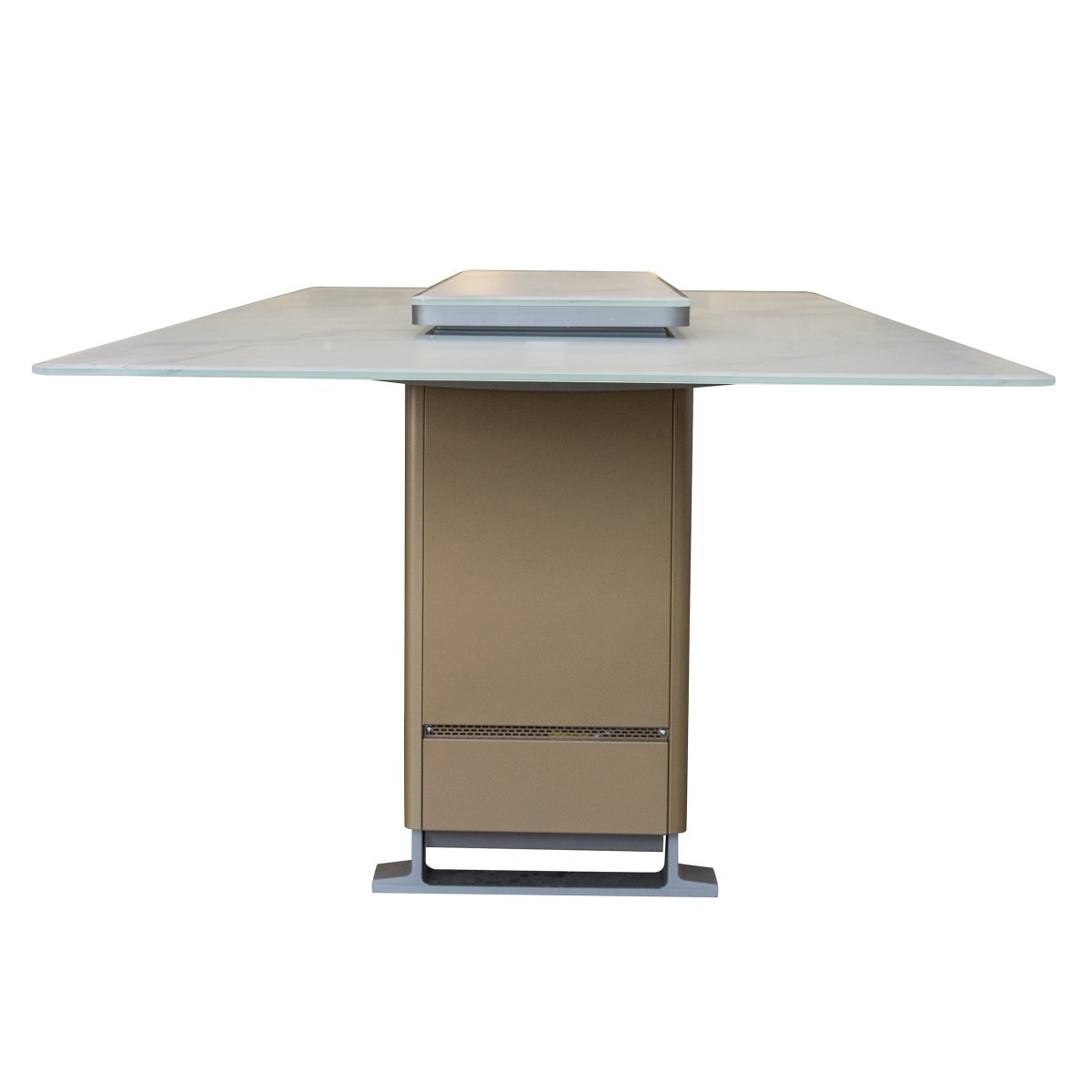 Cinetico Smart Dining Table in White, 5.3 cu.ft fridge and freezer with Bluetooth control - BonPrix Électroménagers