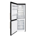 Custodia 24" Bottom Freezer, 10.3 cf., Left Swing, Ice Maker, Total No frost, Black, Antique Brass handles - BonPrix Électroménagers
