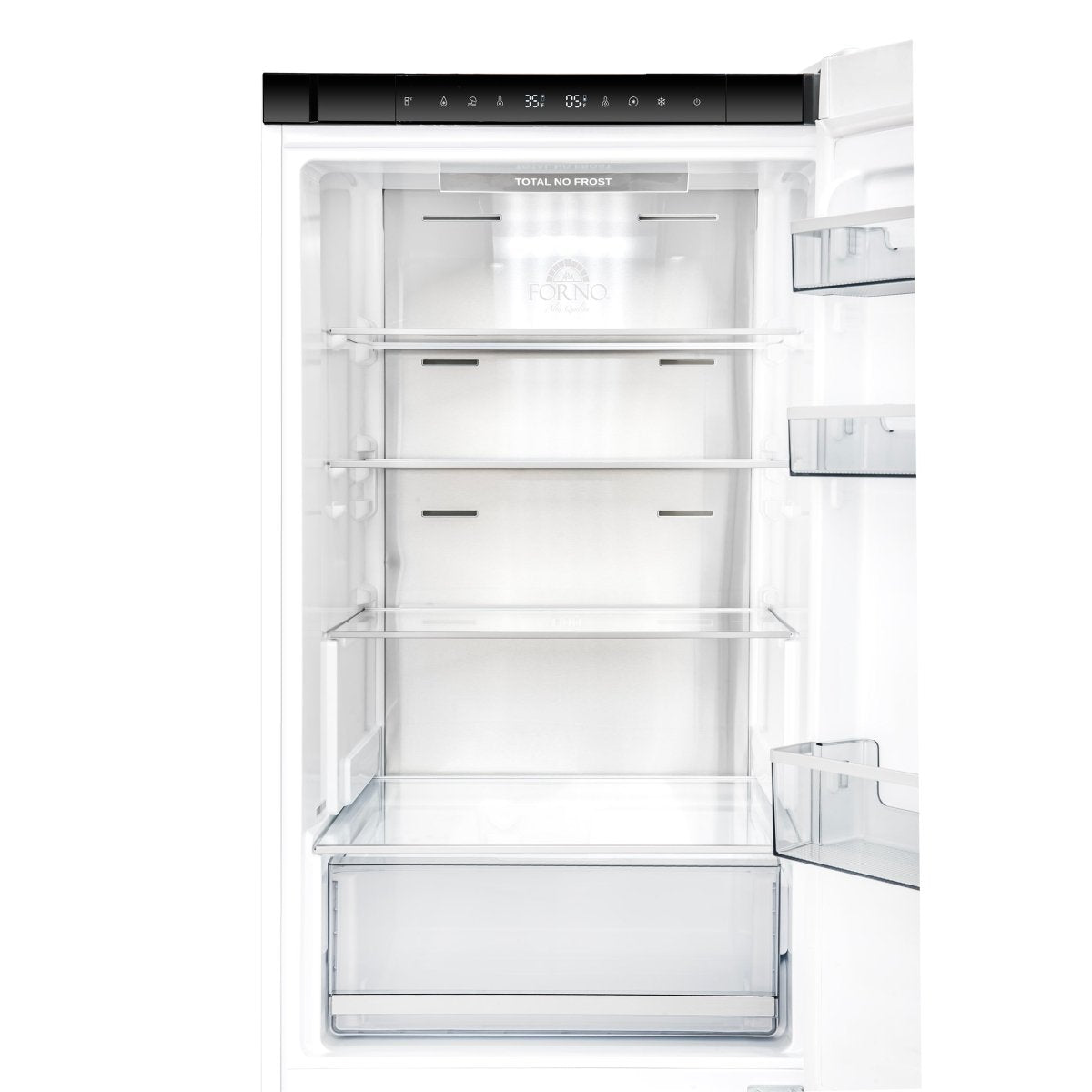 Custodia 24" Bottom Freezer, 10.3 cf., Right Swing, Total No frost, White, Antique Brass handles - BonPrix Électroménagers