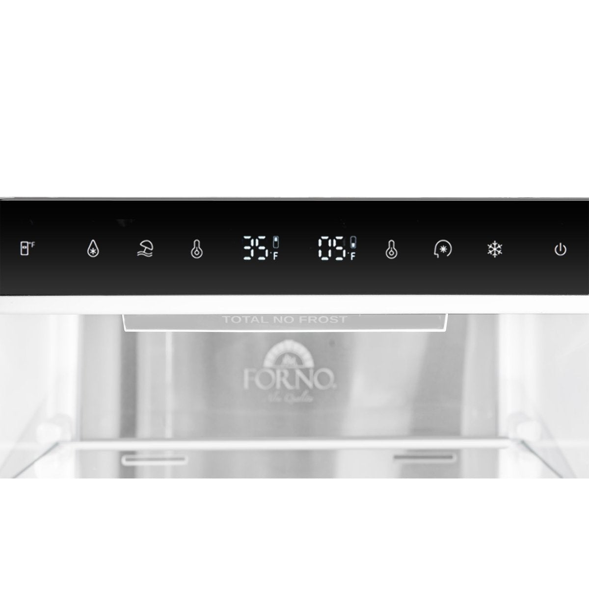 Custodia 48" Bottom Freezer combo, 20.6 cf., Ice Maker, Total No frost, Black, Antique Brass handles - BonPrix Électroménagers