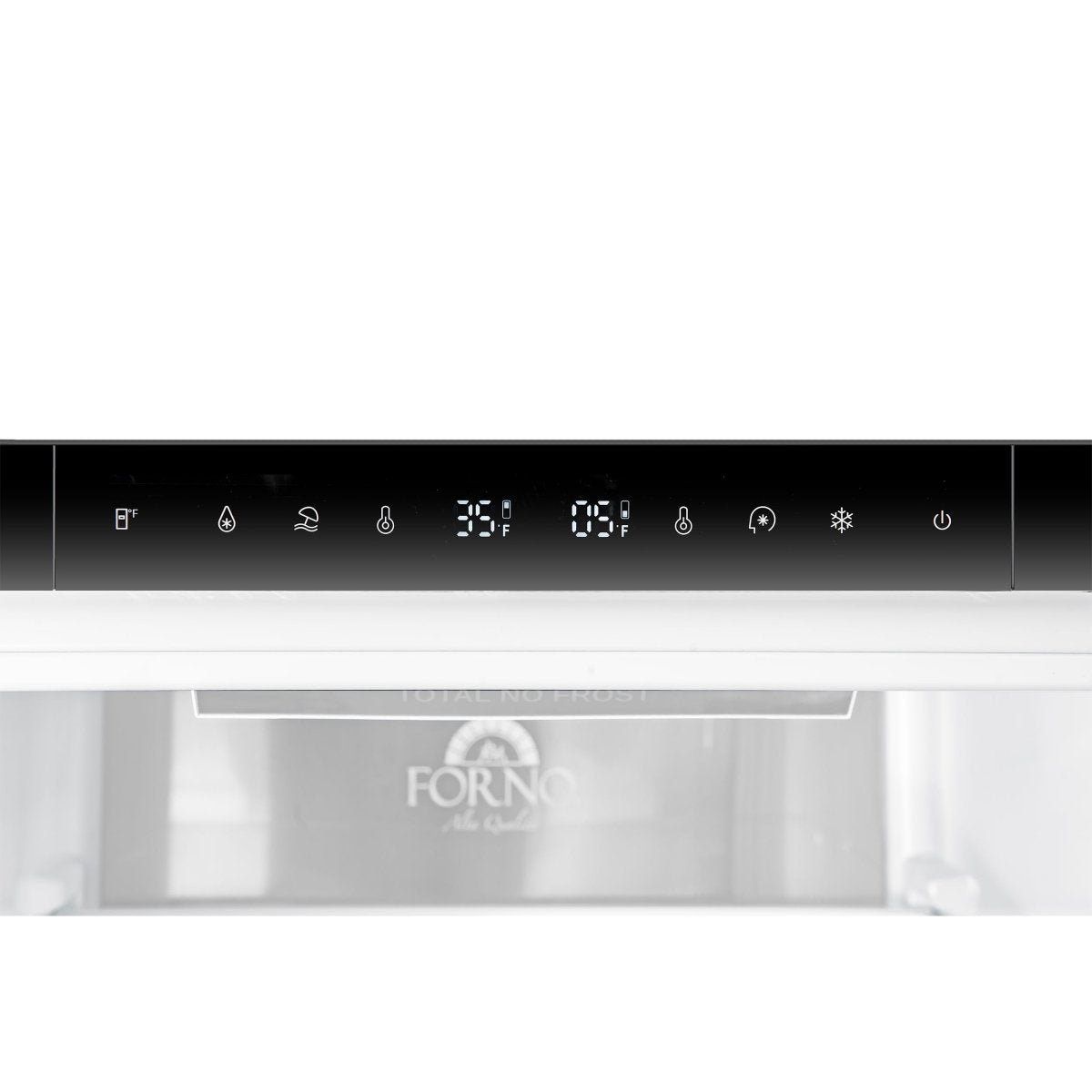 Custodia 48" Bottom Freezer combo, 20.6 cf., Ice Maker, Total No frost, White, Antique Brass handles - BonPrix Électroménagers