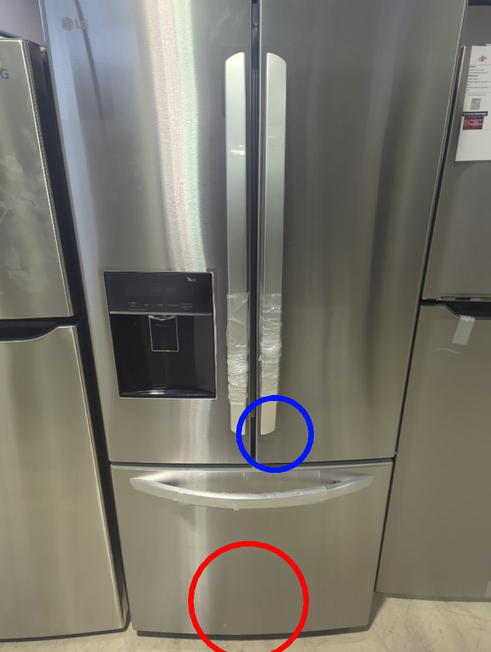 LCFS22EXS - REFRIGERATORS - LG - French 3-Door - Stainless Steel - Open Box - BonPrix Électroménagers