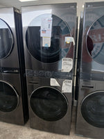 WKHC252HBA - LAUNDRY CENTERS - LG - Stacked Washer/Dryer - Electric - Black Stainless Steel - Open Box - BonPrix Électroménagers
