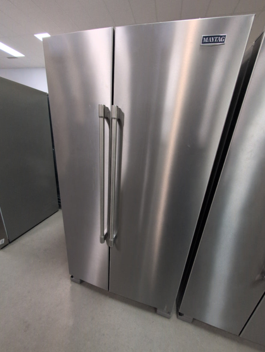 MSS25N4MKZ - REFRIGERATORS - Maytag - Side by side - Stainless Steel - Open Box - BonPrix Électroménagers