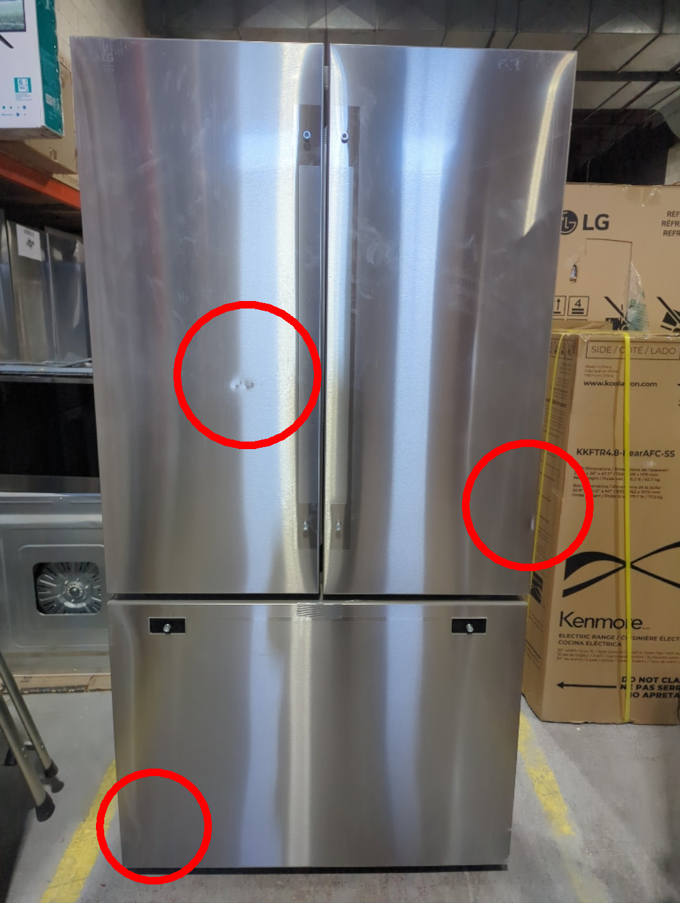 SRFB27S3 - REFRIGERATORS - LG - French 3-Door - Stainless Steel - Open Box - BonPrix Électroménagers