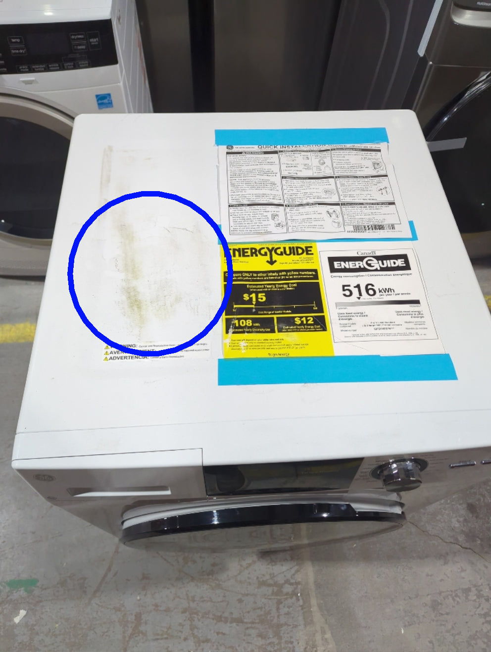 GFQ14ESSNWW - LAUNDRY CENTERS - GE - All-In-One - Electric - White - Open Box - BonPrix Électroménagers