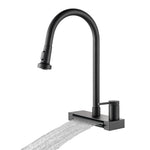 FORNO ACQUA 4 Function Waterfall  Pull-Down Kitchen Faucet Black