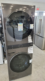WKHC252HBA - LAUNDRY CENTERS - LG - Stacked Washer/Dryer - Electric - Black Stainless Steel - Open Box - BonPrix Électroménagers