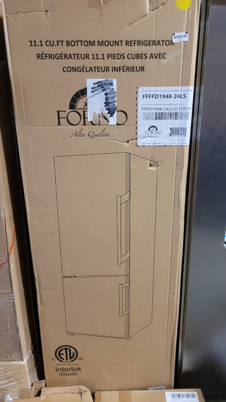 FFFFD1948-24LS - REFRIGERATORS - Forno - Bottom Mount - Stainless Steel - Open Box