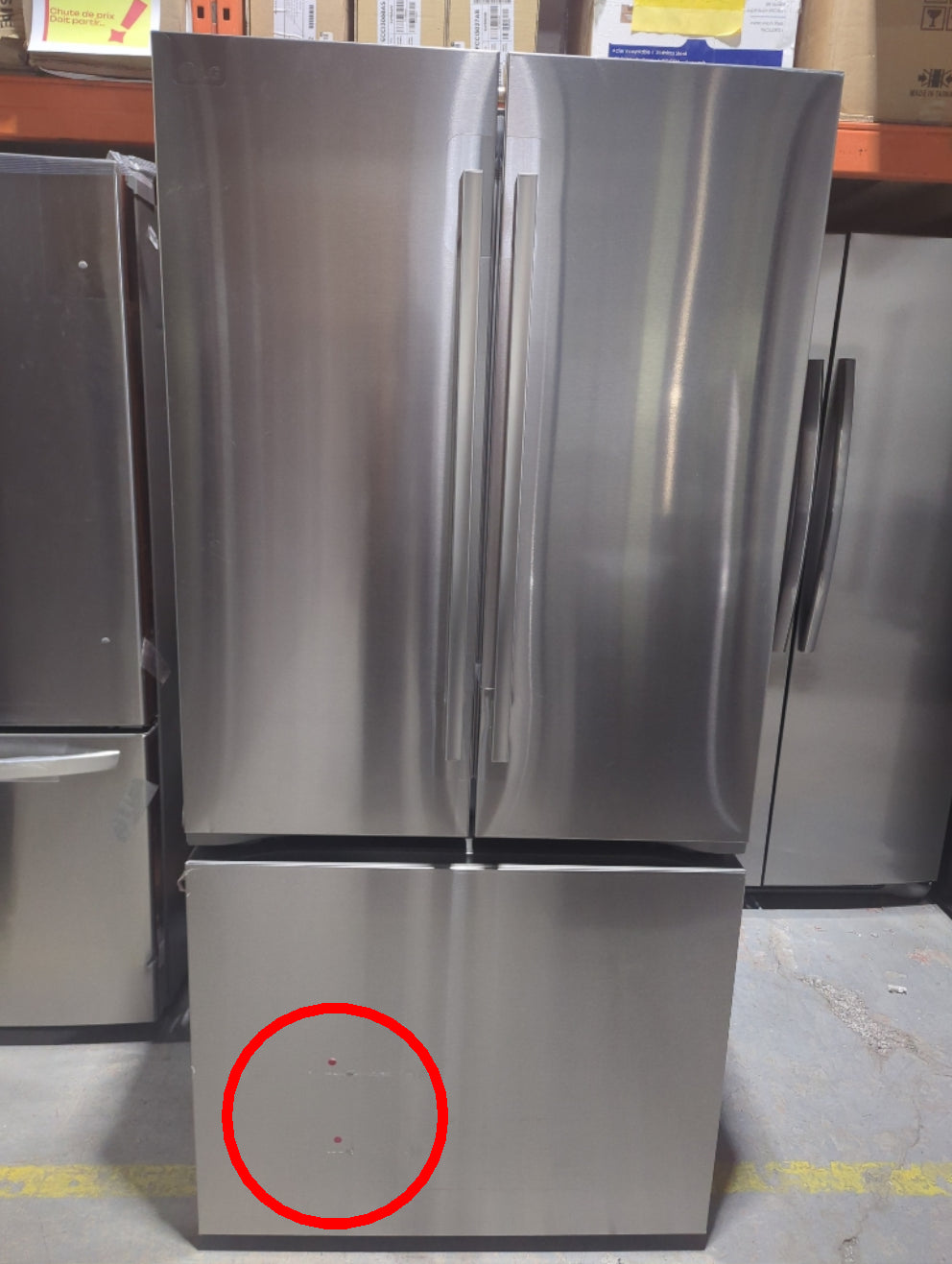LF21G6201S - REFRIGERATORS - LG - French 3-Door - Stainless Steel - Open Box - BonPrix Électroménagers